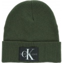Oliwkowa Zimowa Czapka Czapka CALVIN KLEIN JEANS J Basic Men Knited Beanie