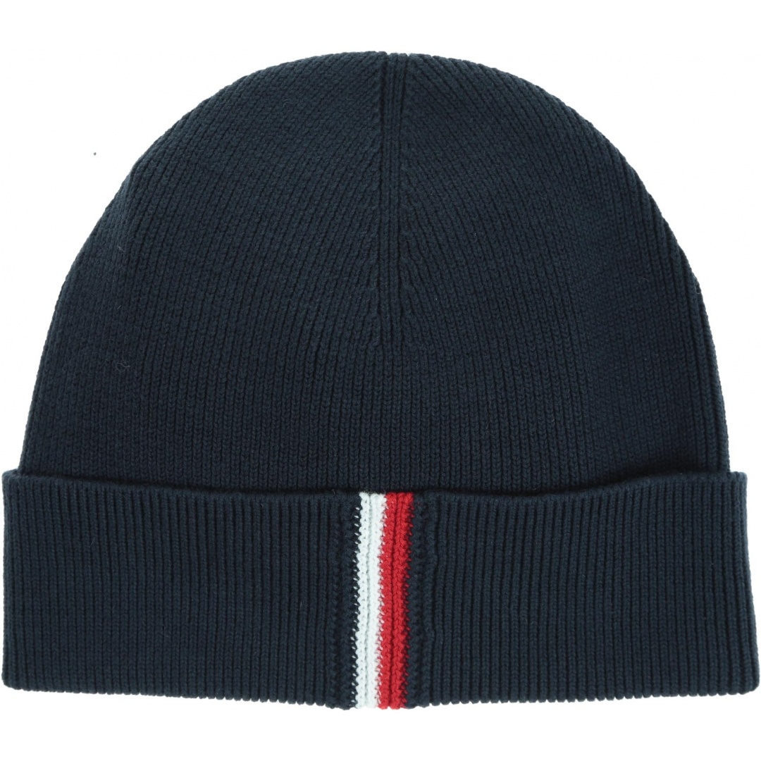 Granatowa Czapka TOMMY HILFIGER Th Rib Beanie AM0AM05424 CJM