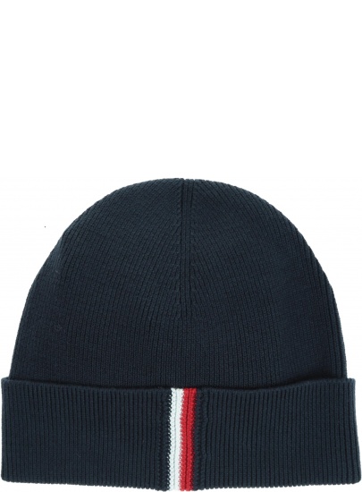 Granatowa Czapka TOMMY HILFIGER Th Rib Beanie AM0AM05424 CJM