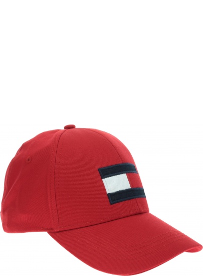 Czerwona Czapka z daszkiem TOMMY HILFIGER Big Flag Cap AM0AM04508 659