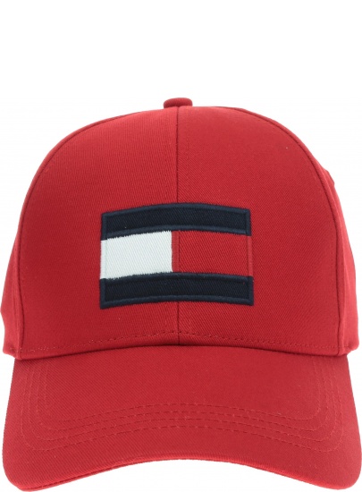 Czerwona Czapka z daszkiem TOMMY HILFIGER Big Flag Cap AM0AM04508 659