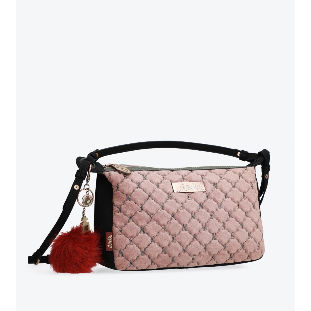 Listonoszka ANEKKE Couture Pink Textile Shoulder Bag 29882-74