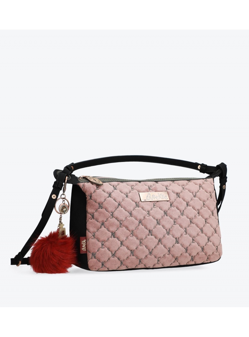 Listonoszka ANEKKE Couture Pink Textile Shoulder Bag 29882-74 Listonoszka ANEKKE Couture Pink Textile Shoulder Bag 29882-74