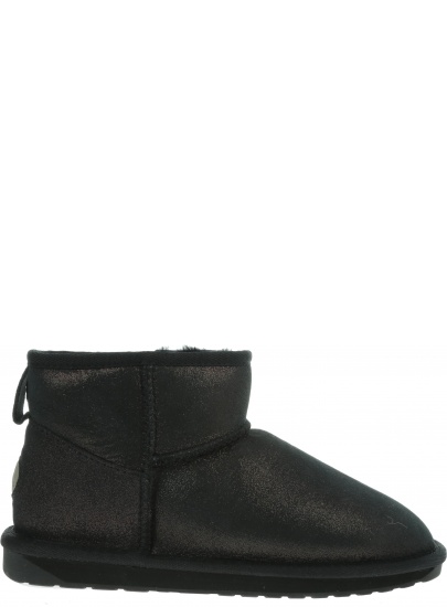 Czarne Błyszczące Buty EMU AUSTRALIA Stinger Metallic Micro W11340 Black