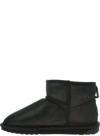 Czarne Błyszczące Buty EMU AUSTRALIA Stinger Metallic Micro W11340 Black