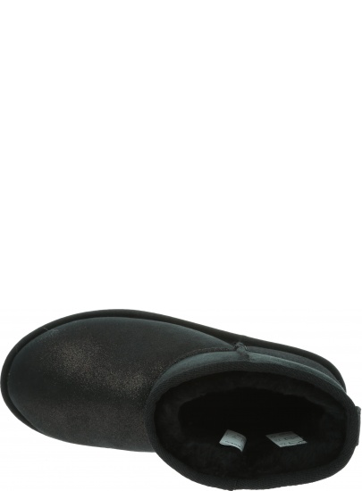 Czarne Błyszczące Buty EMU AUSTRALIA Stinger Metallic Micro W11340 Black