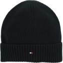 Czarna Czapka TOMMY HILFIGER Pima Cotton Beanie AM0AM05148 BDS