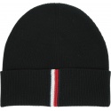 Czarna Czapka TOMMY HILFIGER Th Rib Beanie AM0AM05424 BDS