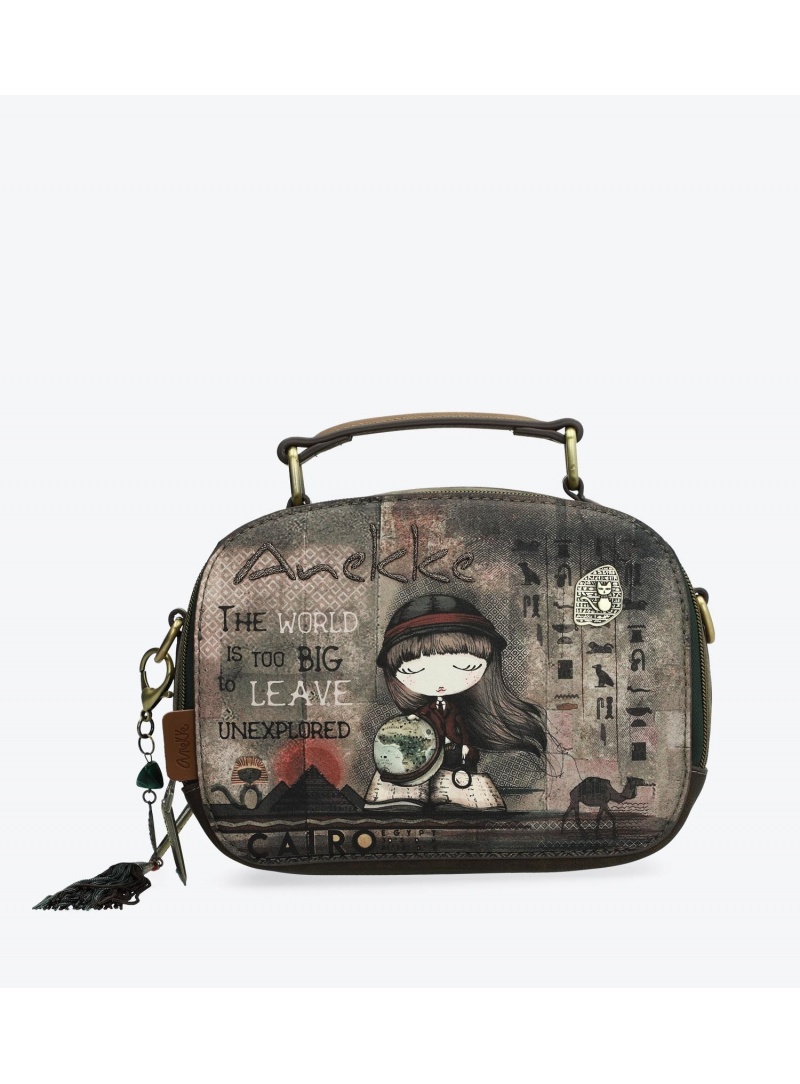 Torebka ANEKKE Egypt LITTLE GLADSTONE BAG WITH TWO COMPARTMENTS 29892-33EGY Torebka ANEKKE Egypt LITTLE GLADSTONE BAG WITH TWO COMPARTMENTS 29892-33EGY