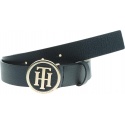 Granatowy Pasek Damski TOMMY HILFIGER Th Round Buckle Belt 3.0 AW0AW07143