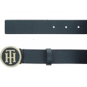 Granatowy Pasek Damski TOMMY HILFIGER Th Round Buckle Belt 3.0 AW0AW07143
