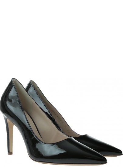 Czarne Lakierowane Szpilki HOGL BOULEVARD 90 0-189004 Black 0100