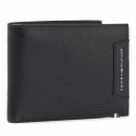 Duży Portfel Męski TOMMY HILFIGER Downtown Cc Flap And Coin AM0AM05073 BDS