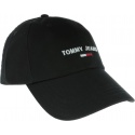 Czarna Czapka z daszkiem TOMMY JEANS Tjm Sport Cap AM0AM05193 BDS