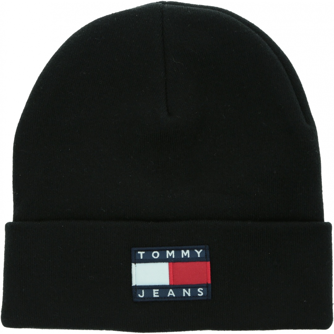 Czarna Czapka TOMMY HILFIGER Beanie AM0AM05447 BDS