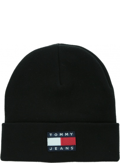 Czarna Czapka TOMMY HILFIGER Beanie AM0AM05447 BDS