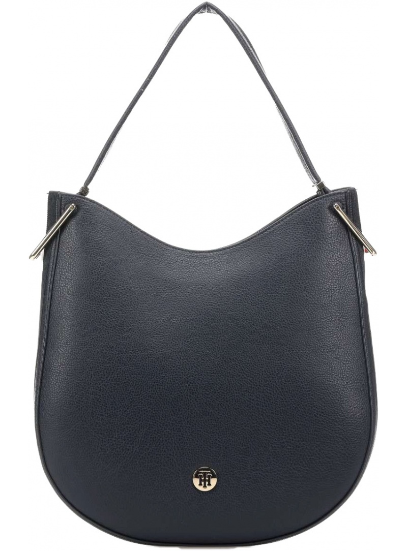 Granatowa Torebka TOMMY HILFIGER Th Core Hobo Corp AW0AW07306 CJM Granatowa Torebka TOMMY HILFIGER Th Core Hobo Corp AW0AW07306 CJM