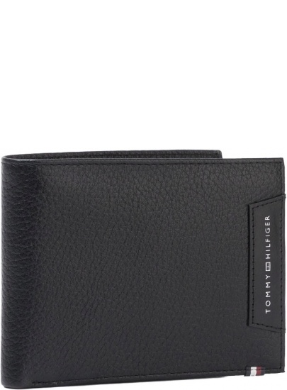 Duży Portfel Męski TOMMY HILFIGER Downtown Cc Flap And Coin AM0AM05073 BDS