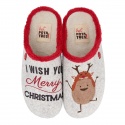 Kapcie Damskie Merry Christmas HOT POTATOES BY GIOSEPPO 57092 GREY
