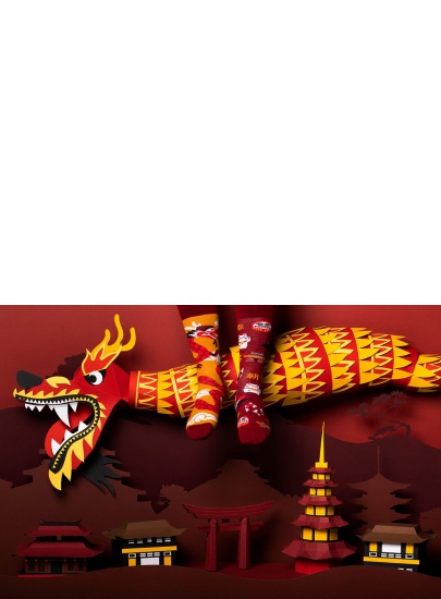 Kolorowe Skarpetki MANY MORNINGS ASIAN DRAGON