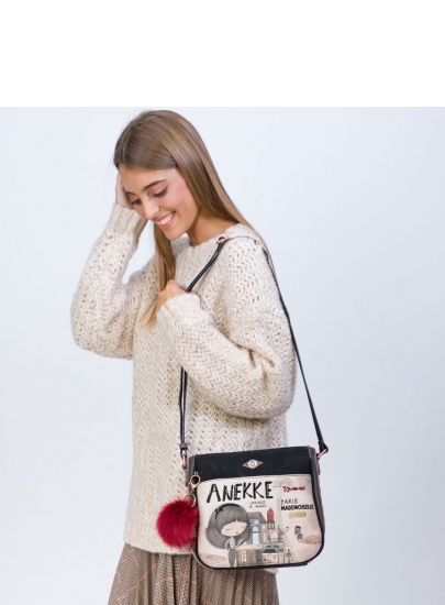 Listonoszka ANEKKE Couture Beige Synthetic Shoulder Bag 29882-12