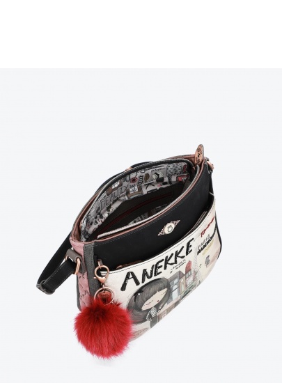 Listonoszka ANEKKE Couture Beige Synthetic Shoulder Bag 29882-12