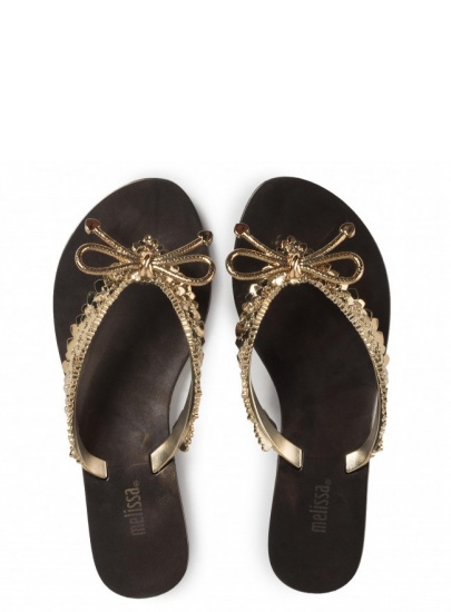 Czarne Japonki MELISSA Harmonic Chrome V Ad 32722 Black/Gold 50919