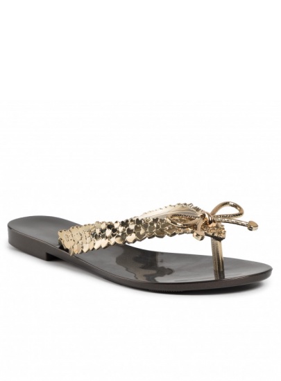 Czarne Japonki MELISSA Harmonic Chrome V Ad 32722 Black/Gold 50919
