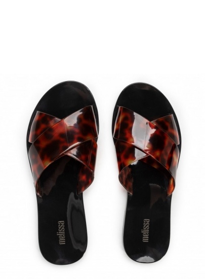 Czarne Klapki MELISSA Essential Slide Ad 32755 Black/Tortoise 52812