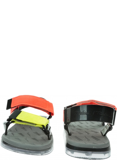 Kolorowe Sandały MELISSA Papete + Rider Ad 32537 Black/Yellow/Orange 53644