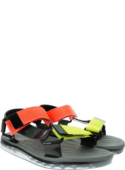 Kolorowe Sandały MELISSA Papete + Rider Ad 32537 Black/Yellow/Orange 53644