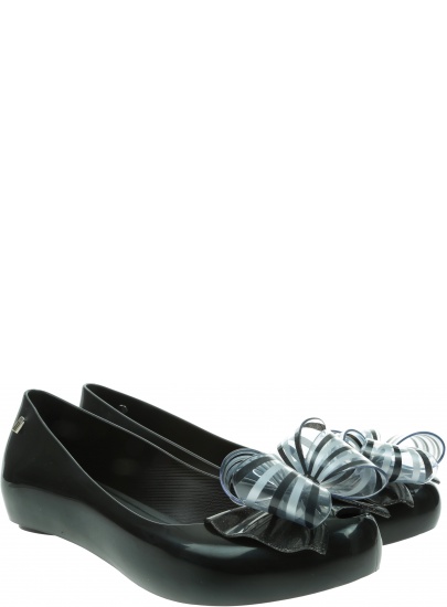 Czarne Baleriny MELISSA Ultragirl Sweet XVIII 32716 Black Glitter 52060