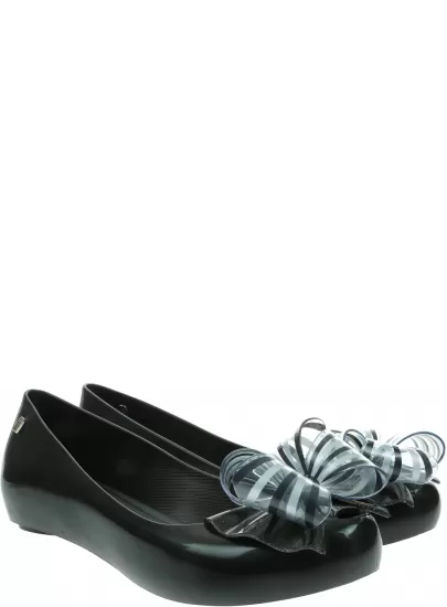 Czarne Baleriny MELISSA Ultragirl Sweet XVIII 32716 Black Glitter 52060