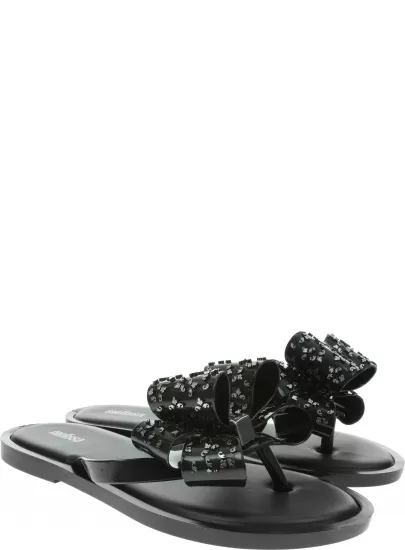 Czarne Japonki MELISSA Flip Flop Sweet Ad 32447 Black/Onix 52155