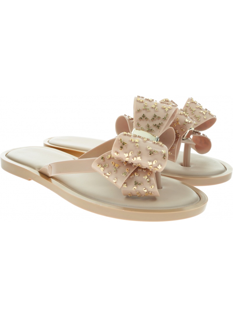 Beżowe Japonki MELISSA Flip Flop Sweet Ad 32447 Beige/Gold 50851