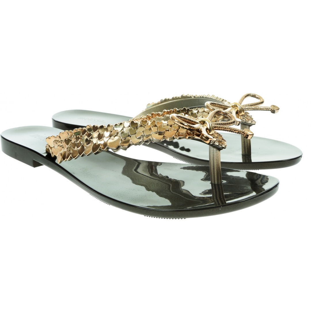 Czarne Japonki MELISSA Harmonic Chrome V Ad 32722 Black/Gold 50919