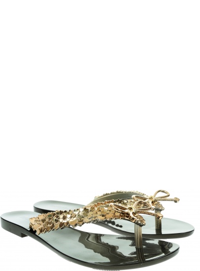Czarne Japonki MELISSA Harmonic Chrome V Ad 32722 Black/Gold 50919