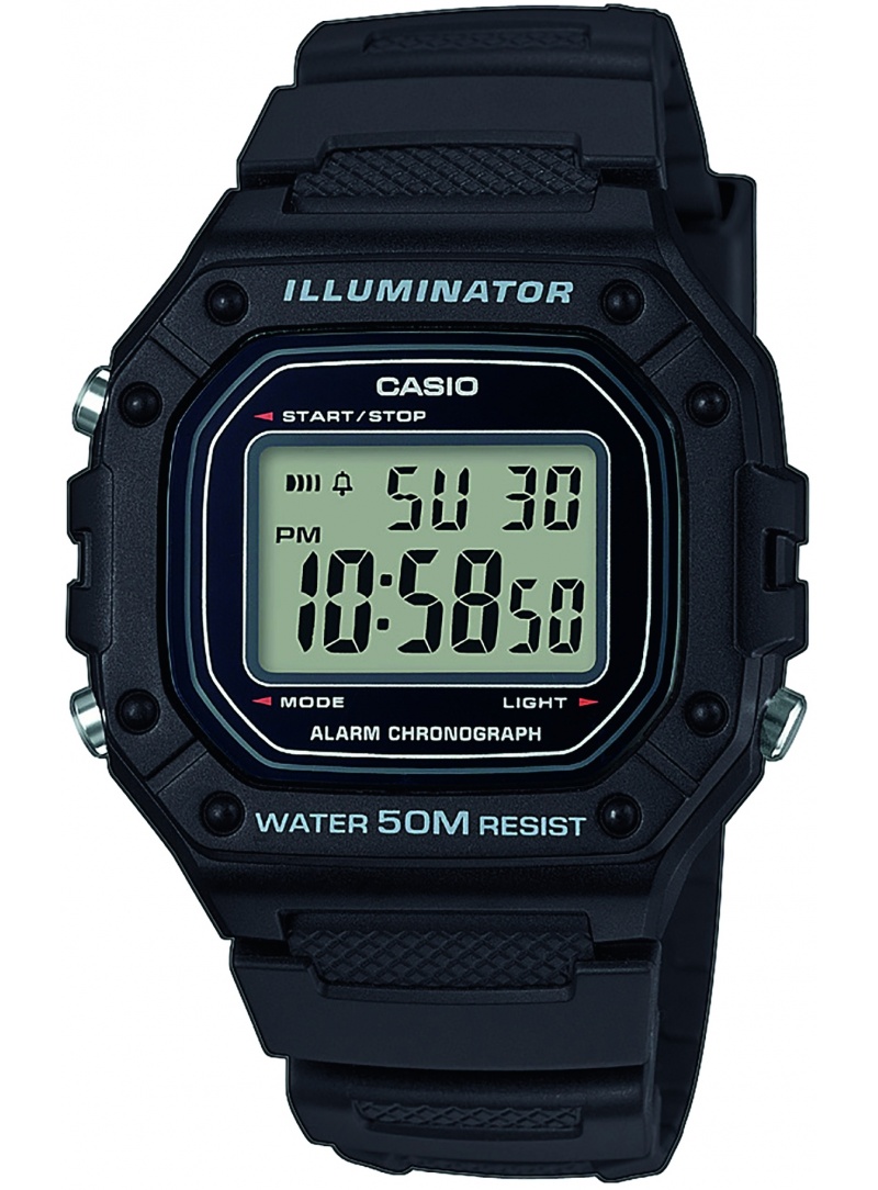 Zegarek Męski Casio ORIGINAL W-218H-1AVEF Zegarek Męski Casio ORIGINAL W-218H-1AVEF