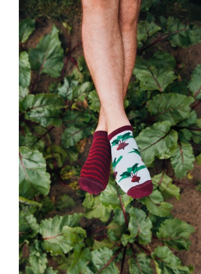 Kolorowe Skarpetki Stopki MANY MORNINGS Beetroot Low