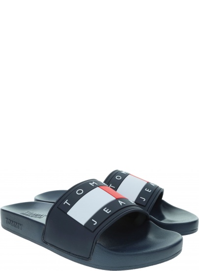 Klapki Damskie TOMMY HILFIGER Tommy Jeans Flag Pool Slide EN0EN00474 C87