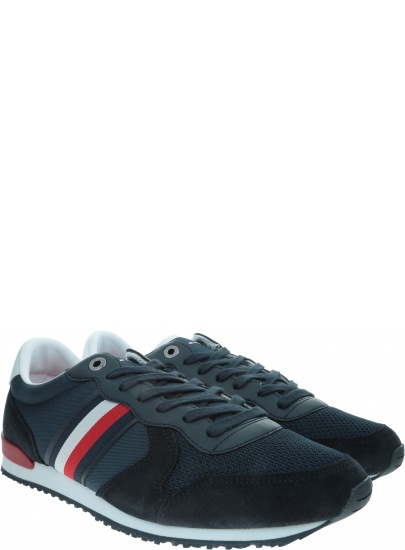 Sneakersy Męskie TOMMY HILFIGER Iconic Material Mix Runner FM0FM02667 DW5