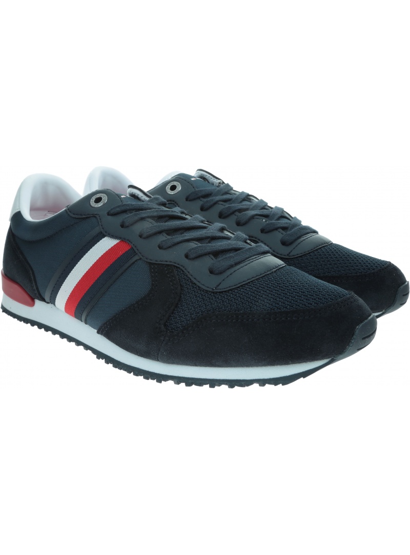 Sneakersy Męskie TOMMY HILFIGER Iconic Material Mix Runner FM0FM02667 DW5