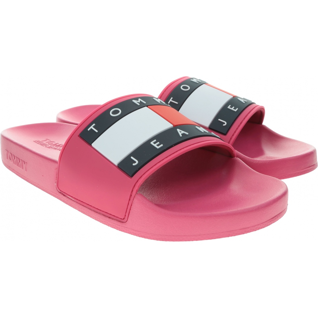 Klapki Damskie TOMMY HILFIGER Tommy Jeans Flag Pool Slide EN0EN00474 XIF