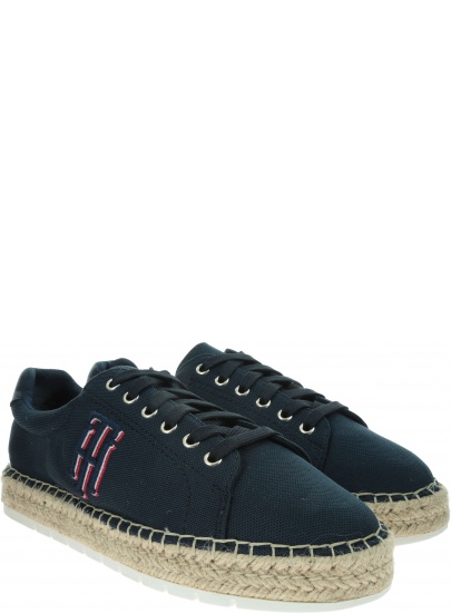 Espadryle Damskie TOMMY HILFIGER Nautical Th Lace Up Espadrille FW0FW04749