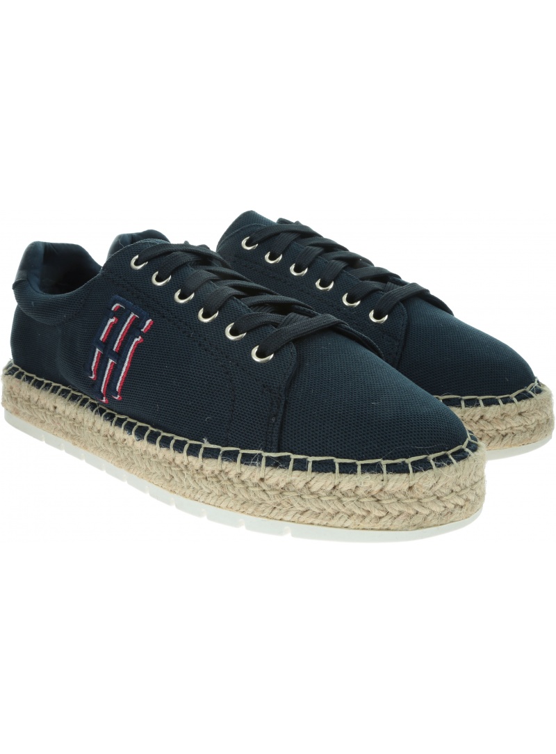 Espadryle Damskie TOMMY HILFIGER Nautical Th Lace Up Espadrille FW0FW04749