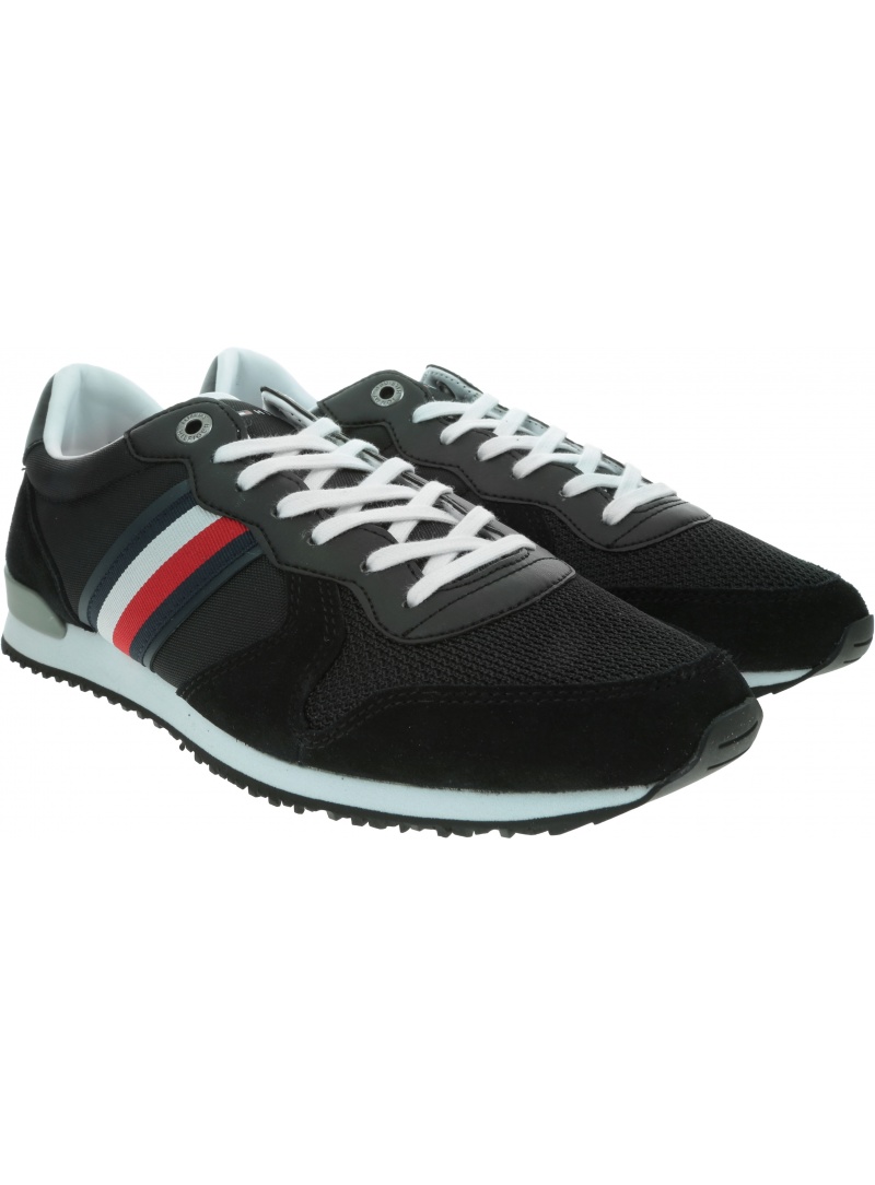 Sneakersy Męskie TOMMY HILFIGER Iconic Material Mix Runner FM0FM02667 BDS
