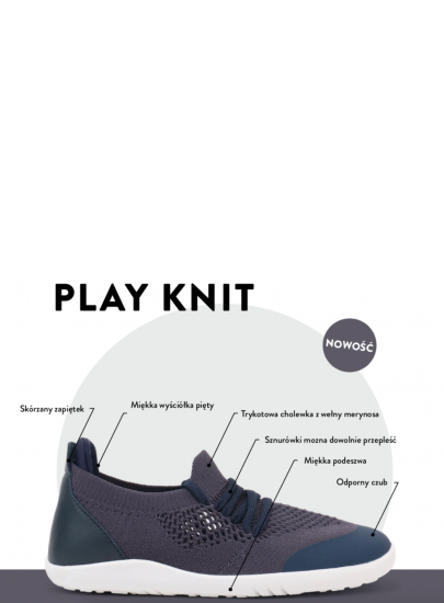 Ultralekkie Buty BOBUX Play Knit Smoke 836504