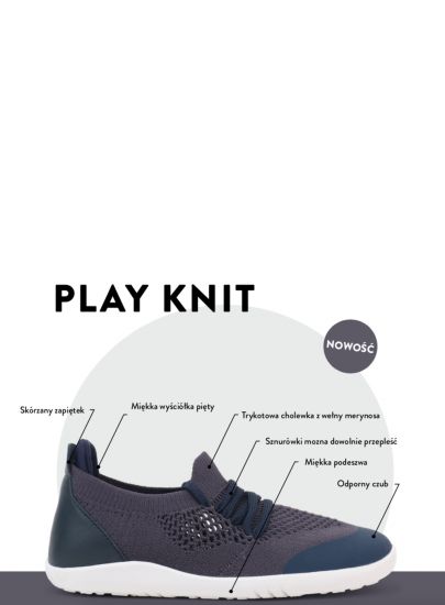 Ultralekkie Buty BOBUX Play Knit Navy 836501