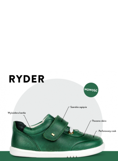 Zielone Półbuty BOBUX Ryder Forest + Black 635510