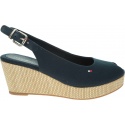 Espadryle Damskie TOMMY HILFIGER Iconic Elba Sling Back Wedge FW0FW04788